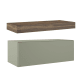 Mueble de baño con encimera de madera 10 cm de altura en color Valenti  con cajonera Nomad Visobath principal 4