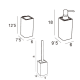 Conjunto de accesorios de baño Natura 1900 Manillons Torrent Croquis 4