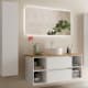 Conjunto mueble de baño con lavabo sobre encimera Bequia Salgar principal 1