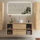 Conjunto mueble de baño con lavabo sobre encimera Bequia Salgar principal 0
