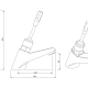 Grifo de lavabo temporizado Eco PMR de Unisan croquis 1