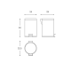 Papelera de baño Architect Cosmic croquis 3