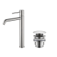 Pack Grifo de lavabo caño alto Monza Imex + Válvula click-clack principal 5