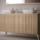 Mueble de baño con encimera de madera maciza con patas Alpes 15 Bruntec detalle 2