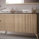 Mueble de baño con encimera de madera maciza con patas Alpes 15 Bruntec croquis 3