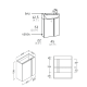 Conjunto mueble de baño fondo reducido 22 cm Versa Coycama croquis 6