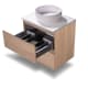 Mueble de baño pequeño Nivo Bruntec 2 cajones suspendido detalle 4