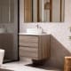 Mueble de baño pequeño Nivo Bruntec 2 cajones suspendido principal 1
