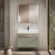 Conjunto mueble de baño con lavabo de carámica de 12 cm de alto y cajonera Nomad Viso principal 4