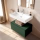 Conjunto mueble de baño con lavabo de carámica de 12 cm de alto y cajonera Nomad Viso principal 9