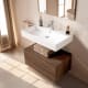 Conjunto mueble de baño con lavabo de carámica de 12 cm de alto y cajonera Nomad Viso principal 8