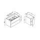 Mueble de baño con encimera de madera Landes Coycama Croquis 7