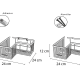Estante para ducha 600 Bruntec croquis 4