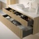 Mueble de baño con encimera de Solid surface Alpes 5 Bruntec detalle 2