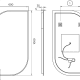 Espejo de baño con luz LED Cardiff Ledimex croquis 6