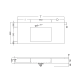 Lavabo encastrado Zen Coycama croquis 3