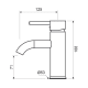 Grifo de lavabo Cronos Lluvibath croquis 1