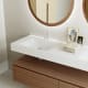 Conjunto de mueble de baño con doble lavabo solid surface y cajonera Alpes 4 Bruntec detalle 3