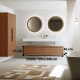 Conjunto de mueble de baño con doble lavabo solid surface y cajonera Alpes 4 Bruntec croquis 7