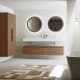 Conjunto de mueble de baño con doble lavabo solid surface y cajonera Alpes 4 Bruntec ambiente 5