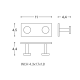 Percha doble de baño Stick Cosmic croquis 2