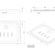 Plato de ducha de cerámica Waterline Unisan croquis 3