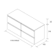 Mueble de baño para lavabo sobre encimera Bequia Salgar croquis 12