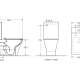 Inodoro compacto Rimless NEW París de Bruntec croquis 3