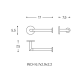 Portarrollos de baño Duo Round Cosmic croquis 3