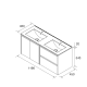 Conjunto mueble de baño Noja Salgar croquis 11