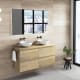 Mueble de baño con encimera de madera Roma Bruntec principal 3