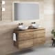 Mueble de baño con encimera de madera Roma Bruntec principal 5