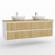 Mueble de baño madera maciza con encimera de madera Alpes 18 Bruntec principal 2