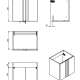 Conjunto mueble de baño fondo reducido 40 cm Lagos Visobath croquis 3