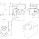 Pack inodoro + cisterna empotrada Urb.y Plus Unisan Sanindusa croquis 8