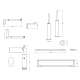 Conjunto de accesorios de baño Micra Cosmic croquis 6