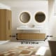 Mueble de baño con encimera solid surface y cajonera Alpes 4 Bruntec croquis 7