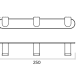 Percha de baño Triple Practic Medimex croquis 7