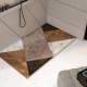 Platos de ducha de resina decorados Design 3D Mosaico Bruntec ambiente 1