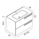 Conjunto mueble de baño Econic Royo croquis 8