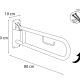 Barra abatible PMR 108 Bruntec croquis 3