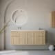 Conjunto de mueble de baño madera maciza palilleria Horizontal Alpes 7 Bruntec detalle 3