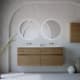 Conjunto de mueble de baño madera maciza ranurada Alpes 7 Bruntec principal 0