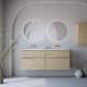 Conjunto de mueble de baño madera maciza ranurada Alpes 7 Bruntec principal 1
