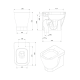 Pack Inodoro + Cisterna empotrada Look Unisan Sanindusa Croquis 14