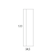 Columna de baño Vision de Viso Bath croquis 1