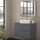 Mueble de baño con encimera piedra compactada mismo color Lia Bruntec colores principal 6