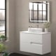 Mueble de baño con encimera piedra compactada mismo color Lia Bruntec colores principal 1