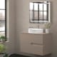 Mueble de baño con encimera piedra compactada mismo color Lia Bruntec colores principal 5