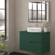 Mueble de baño con encimera piedra compactada mismo color Lia Bruntec colores principal 7